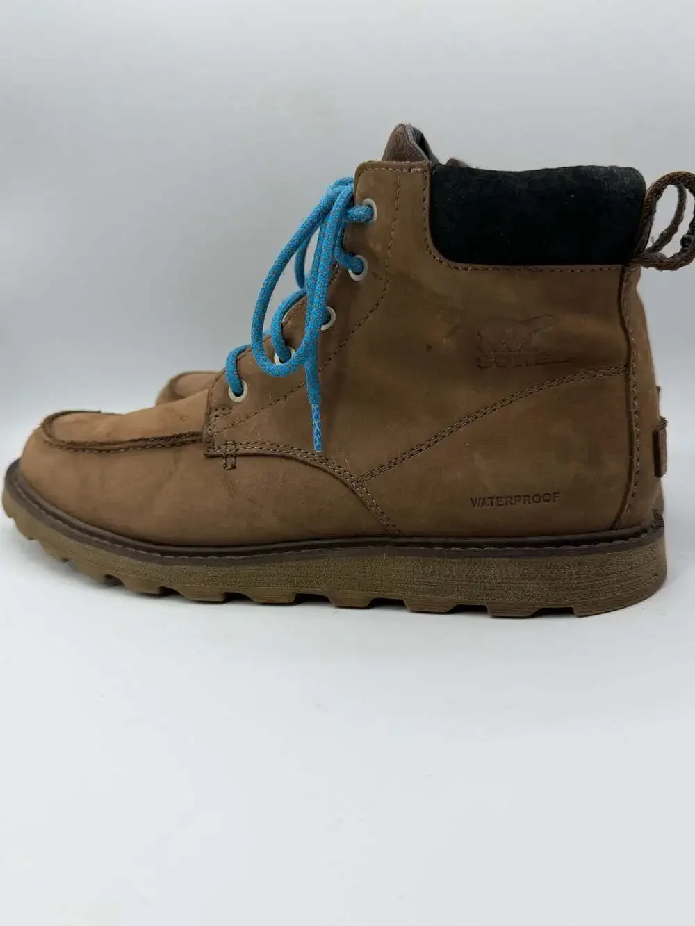 Sorel Madson Moc Toe Waterproof Boots Mens 9.5 Brown Leather NM2788-238